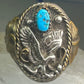 Eagle Ring leaves southwesten band size 12.25 sterling silver women men