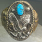 Eagle Ring leaves southwesten band size 12.25 sterling silver women men