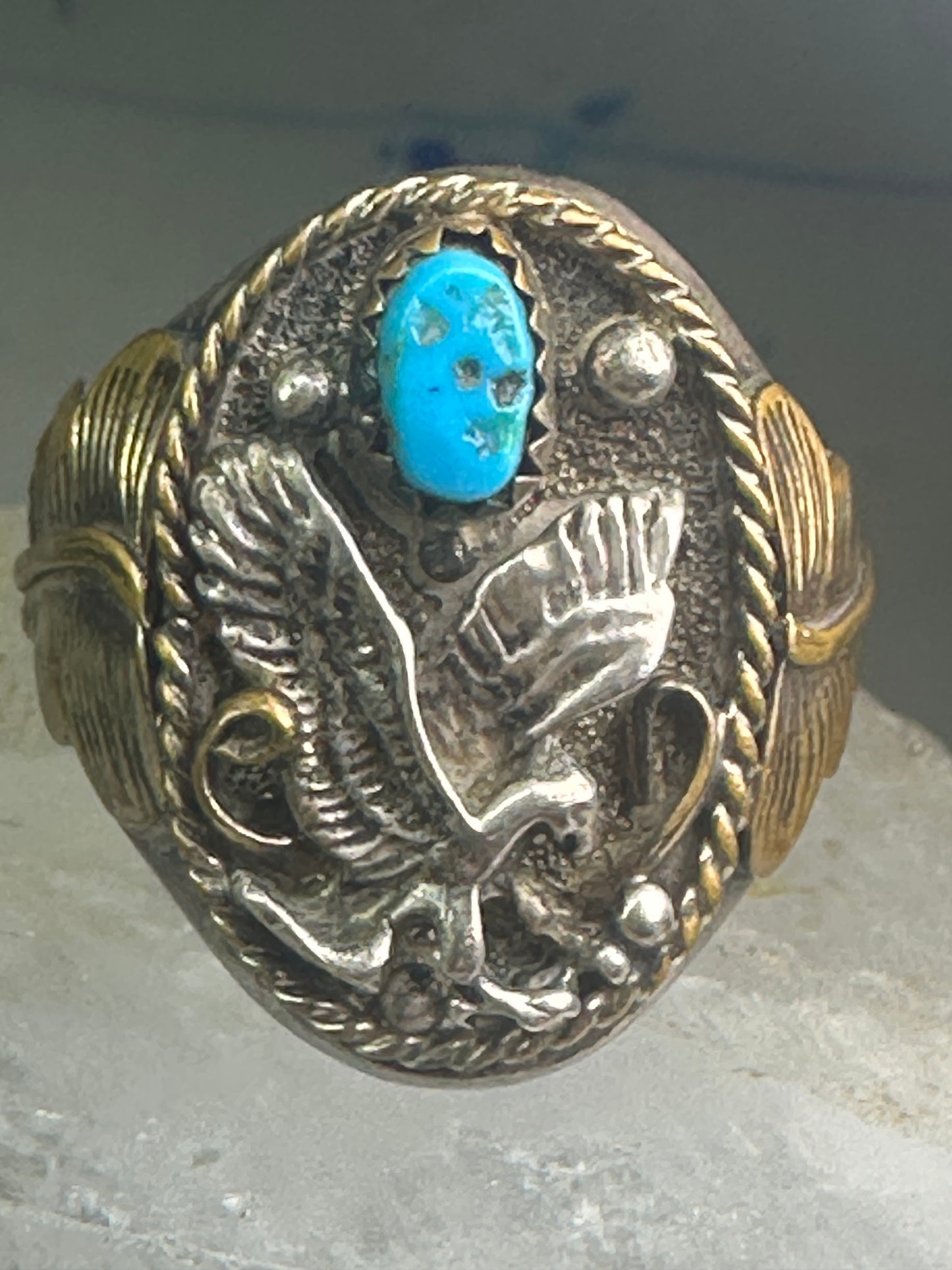 Eagle Ring leaves southwesten band size 12.25 sterling silver women men