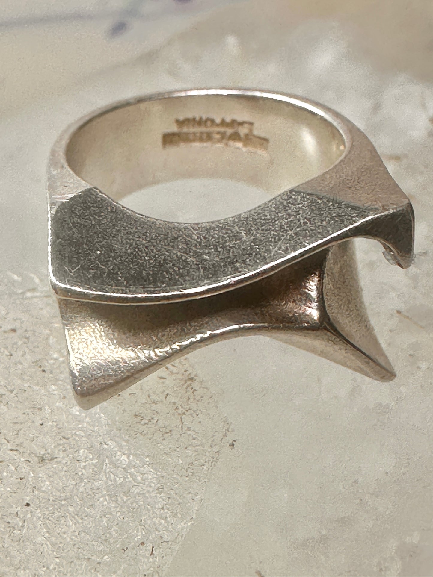 Bjorn Weckstrom ring size 5.50 band sterling silver women circa 1970's