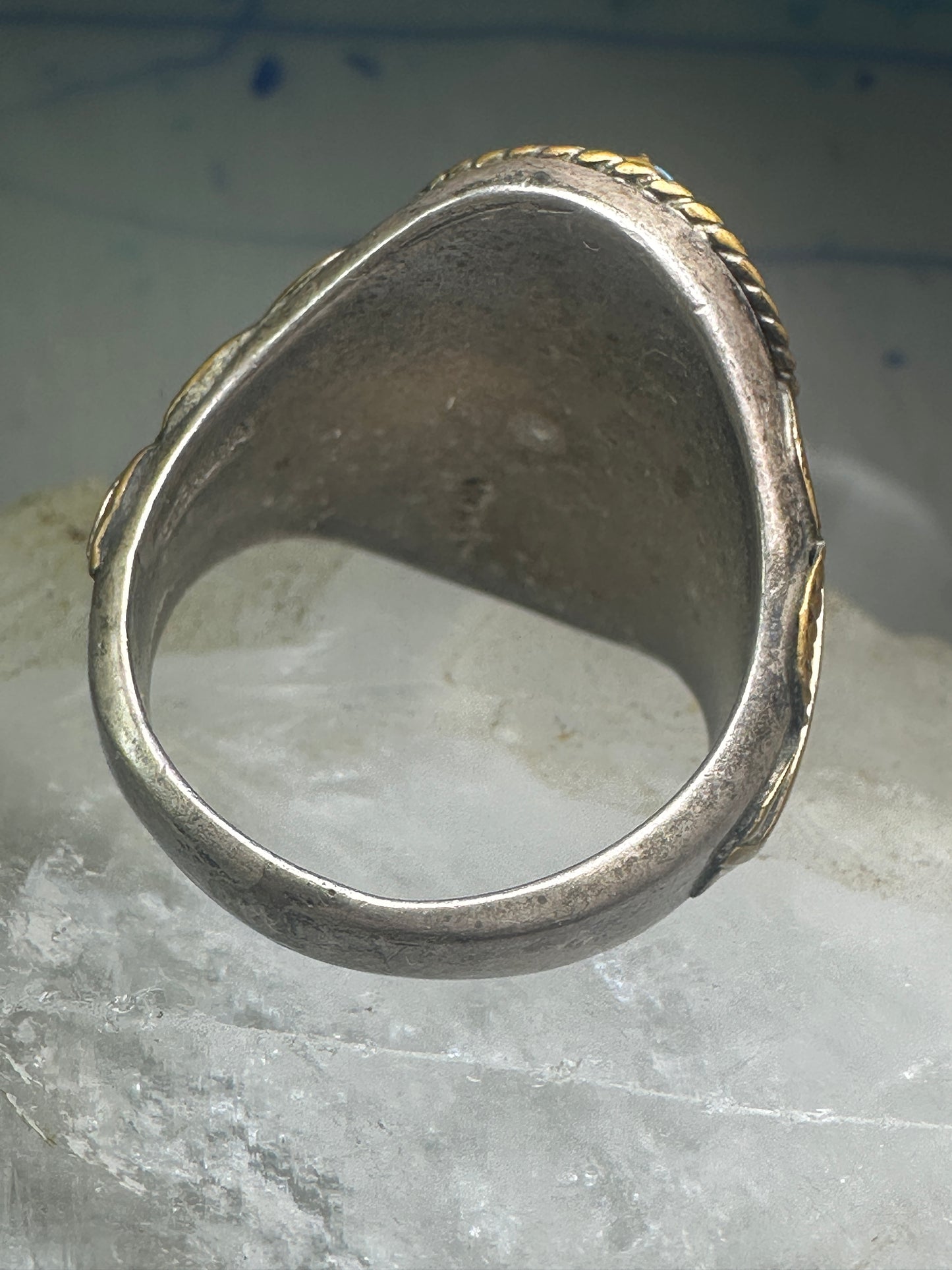 Eagle Ring leaves southwesten band size 12.25 sterling silver women men