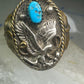 Eagle Ring leaves southwesten band size 12.25 sterling silver women men