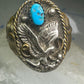 Eagle Ring leaves southwesten band size 12.25 sterling silver women men