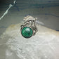 Seahorse ring Malachite size 4 pinky band sterling silver women girls