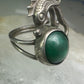 Seahorse ring Malachite size 4 pinky band sterling silver women girls