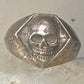 Skull ring size 10.25 Biker band sterling silver women men