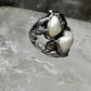 Floral Art Deco ring size 7 band leaves pinky sterling silver women girls