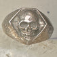 Skull ring size 10.25 Biker band sterling silver women men