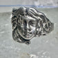 Vintage Lady Face ring band size 6 sterling silver women girl