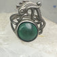 Seahorse ring Malachite size 4 pinky band sterling silver women girls