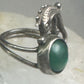 Seahorse ring Malachite size 4 pinky band sterling silver women girls