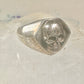 Skull ring size 10.25 Biker band sterling silver women men