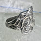 Vintage Lady Face ring band size 6 sterling silver women girl