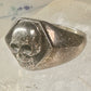 Skull ring size 10.25 Biker band sterling silver women men