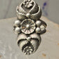 Vintage Squash blossom Navajo Les Baker band size 5.75 sterling silver women&nbsp;