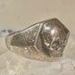 Skull ring size 10.25 Biker band sterling silver women men