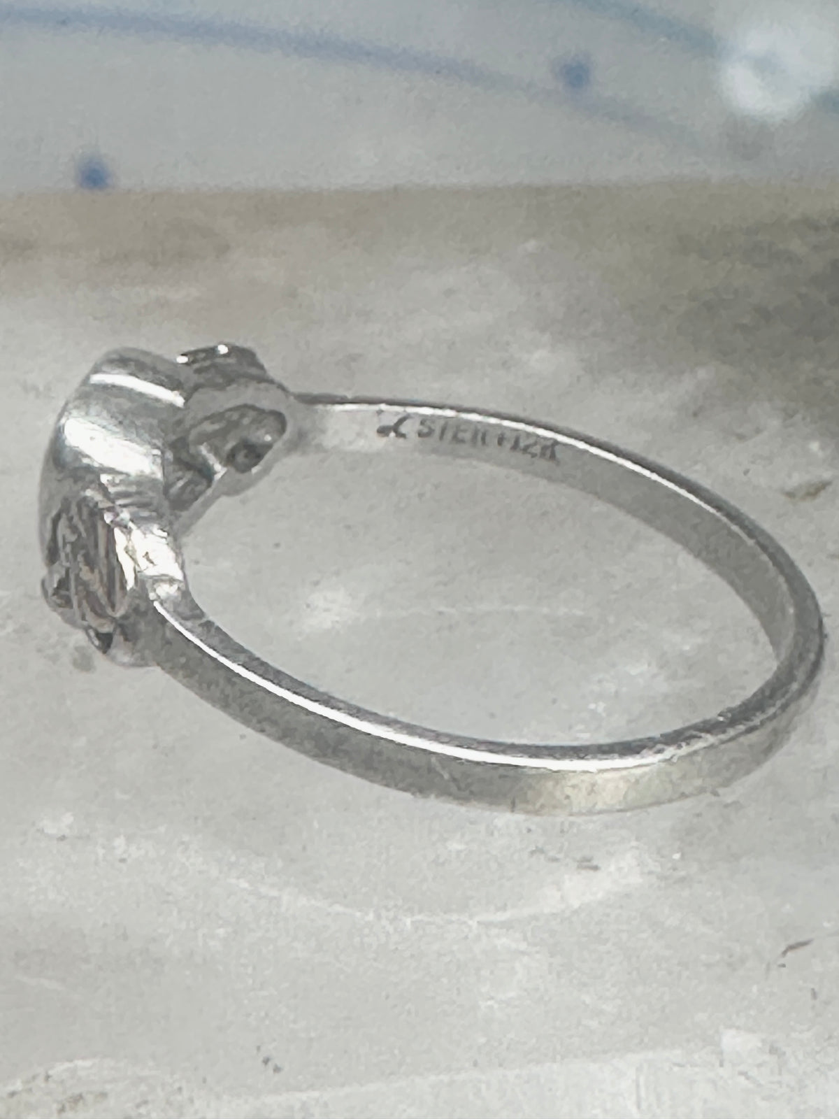 Vintage Sterling Silver Coleman Co Black Hills Gold Cross Heart Ring Size 8.75 925