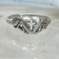 Vintage Sterling Silver Coleman Co Black Hills Gold Cross Heart Ring Size 8.75 925
