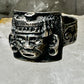 Aztec Face ring Mexican signed JM sterling silver size 9 women men