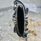 Navajo ring long onyx size 6 sterling silver women girls