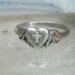 Vintage Sterling Silver Coleman Co Black Hills Gold Cross Heart Ring Size 8.75 925