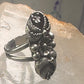 Vintage Squash blossom Navajo Les Baker band size 5.75 sterling silver women&nbsp;
