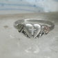 Vintage Sterling Silver Coleman Co Black Hills Gold Cross Heart Ring Size 8.75 925