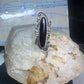 Navajo ring long onyx size 6 sterling silver women girls