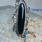 Navajo ring long onyx size 6 sterling silver women girls