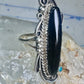 Navajo ring long onyx size 6 sterling silver women girls