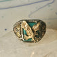 Eagle ring Black Hills Gold Turquoise size 10.25 Inlaid sterling silver men women