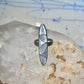 Navajo long ring MOP size 6 sterling silver women girls