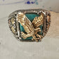 Eagle ring Black Hills Gold Turquoise size 10.25 Inlaid sterling silver men women