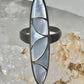 Navajo long ring MOP size 6 sterling silver women girls