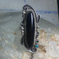 Navajo ring long onyx size 6 sterling silver women girls