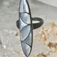 Navajo long ring MOP size 6 sterling silver women girls