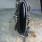 Navajo ring long onyx size 6 sterling silver women girls