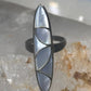 Navajo long ring MOP size 6 sterling silver women girls