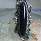 Navajo ring long onyx size 6 sterling silver women girls