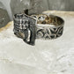 Aztec Face ring Mexican signed JM sterling silver size 9 women men