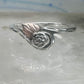 Vintage Sterling Silver Black Hills Gold Rose Flower Bypass Ring Size 8 925