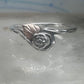Vintage Sterling Silver Black Hills Gold Rose Flower Bypass Ring Size 8 925