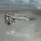 Vintage Sterling Silver Black Hills Gold Rose Flower Bypass Ring Size 8 925