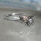 Vintage Sterling Silver Black Hills Gold Rose Flower Bypass Ring Size 8 925