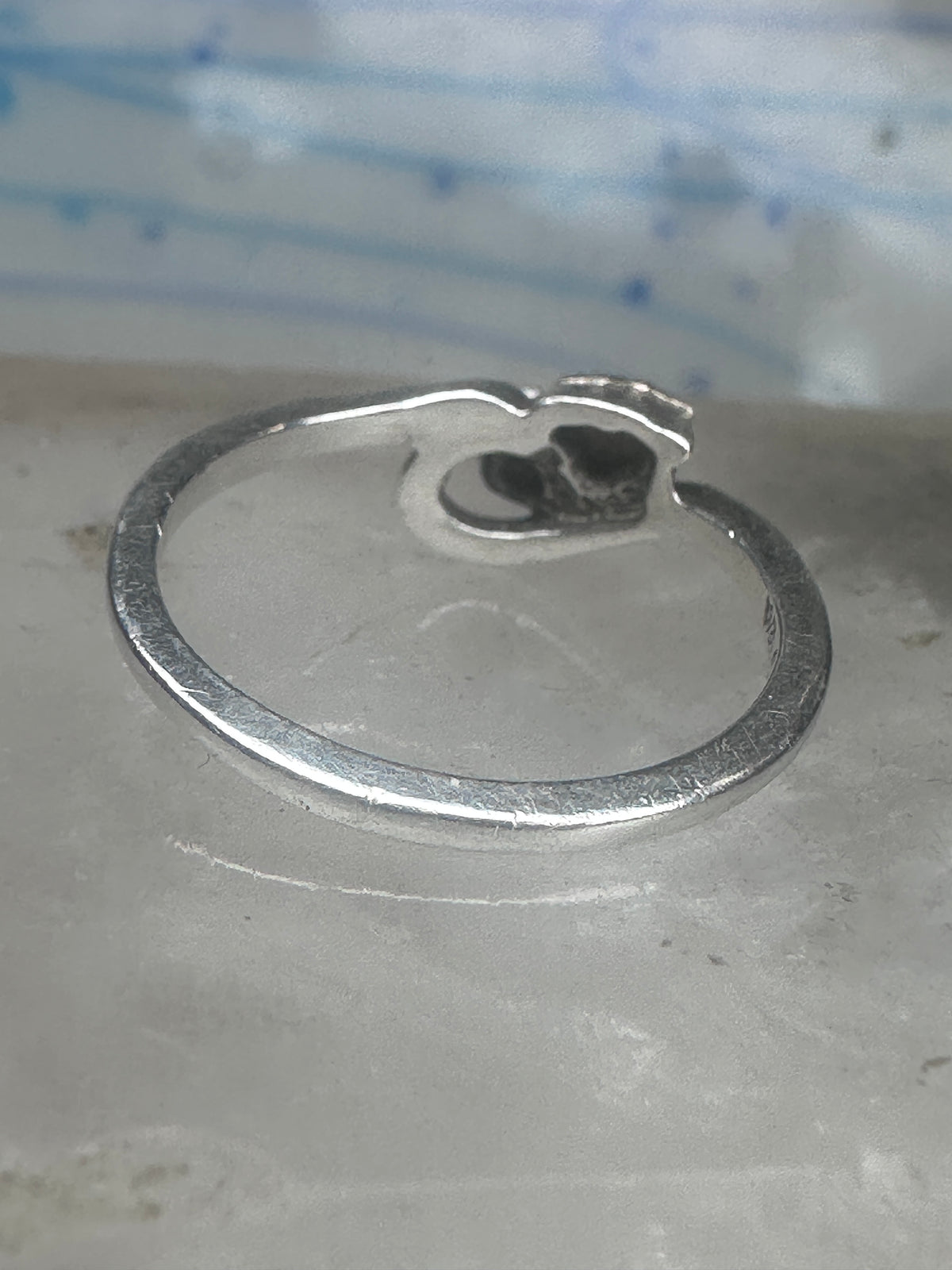 Vintage Sterling Silver Black Hills Gold Rose Flower Bypass Ring Size 8 925