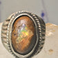 Vintage ring boulder opal Mexico Richard Guad band size 8 sterling silver women