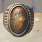 Vintage ring boulder opal Mexico Richard Guad band size 8 sterling silver women