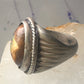 Vintage ring boulder opal Mexico Richard Guad band size 8 sterling silver women