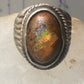 Vintage ring boulder opal Mexico Richard Guad band size 8 sterling silver women