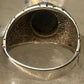 Black Hills Gold ring onyx band nugget size 10.75 sterling silver vintage men women